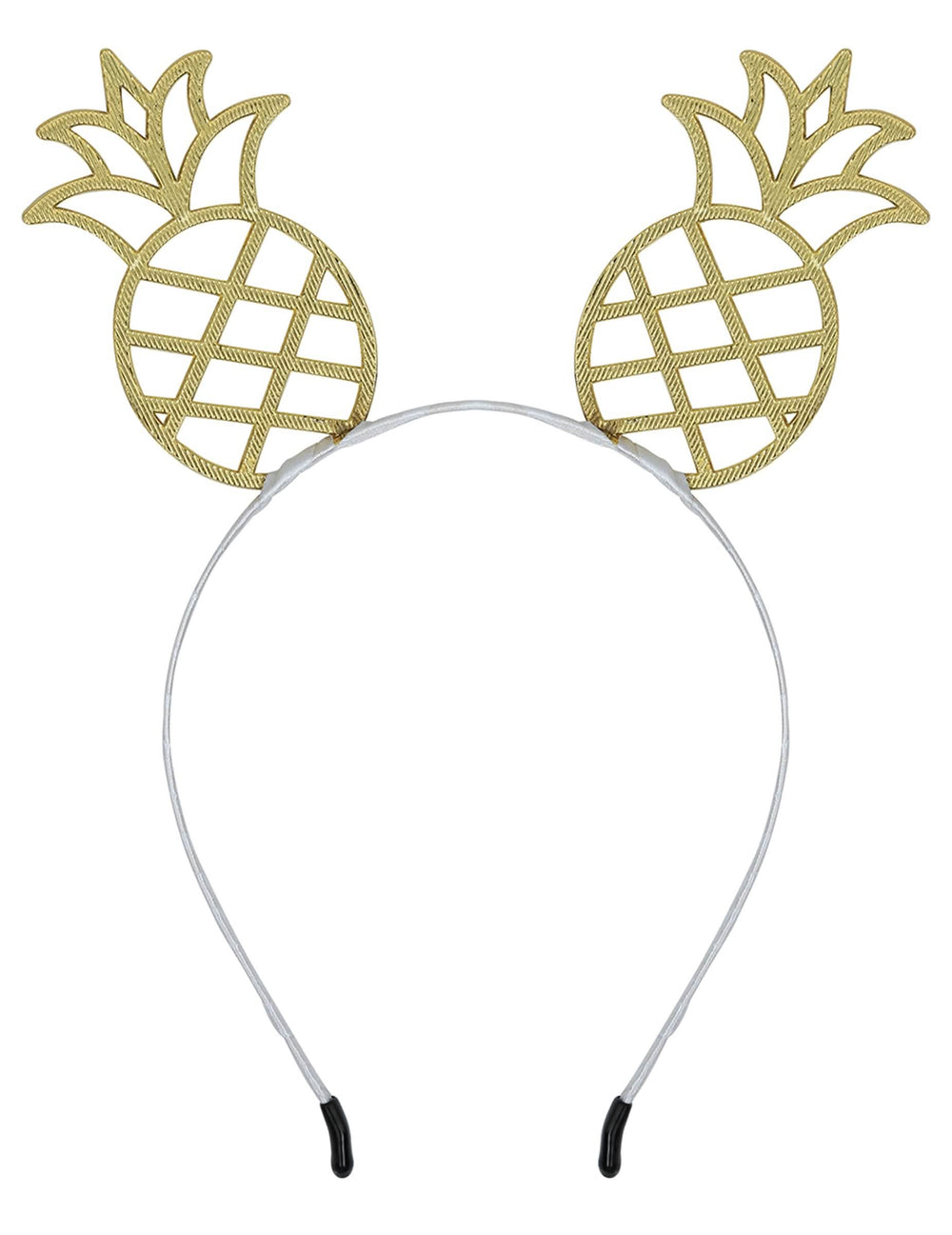 Vue d'ensemble du serre-tête ananas en métal pour adulte