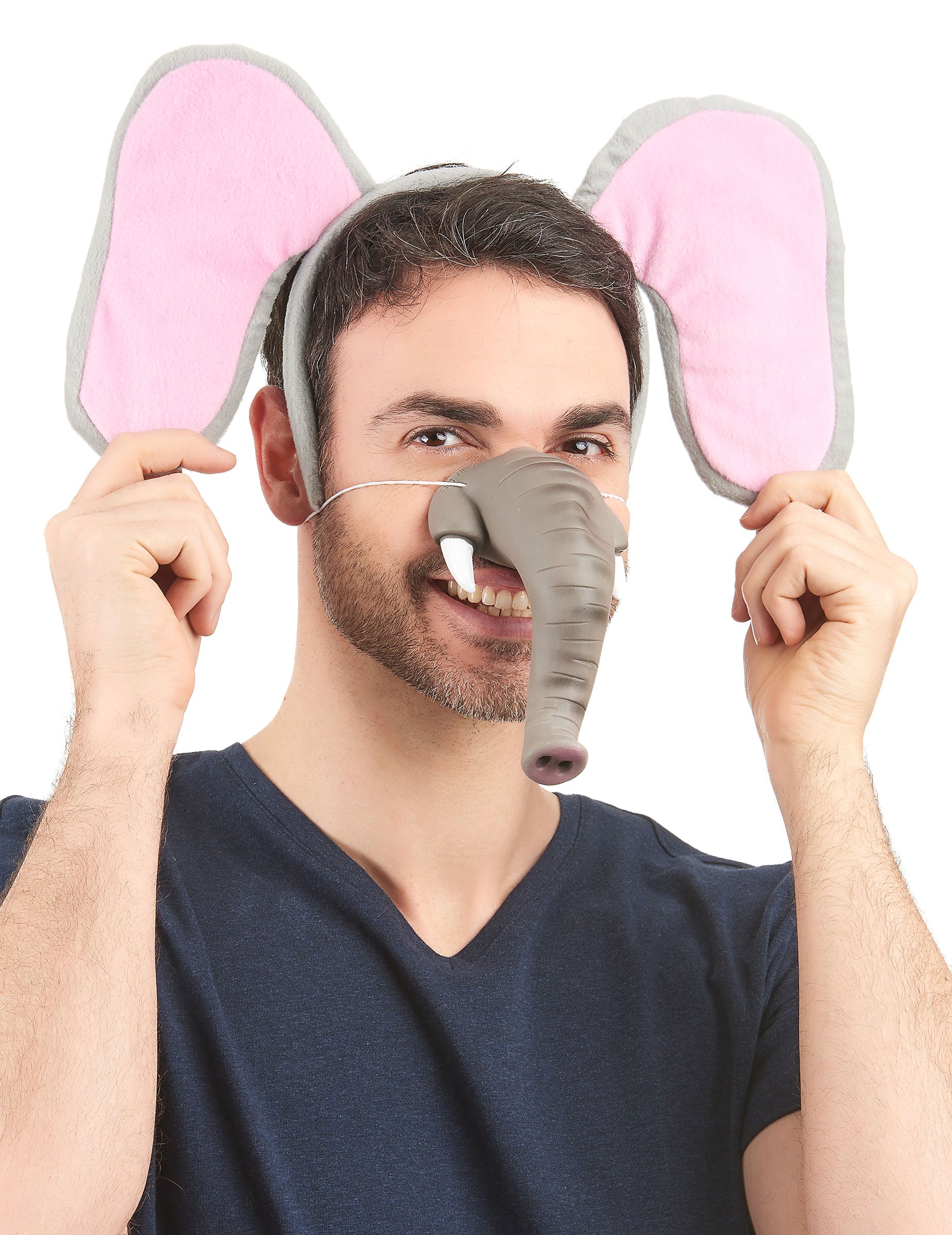 Détail de la trompe et du serre-tête éléphant