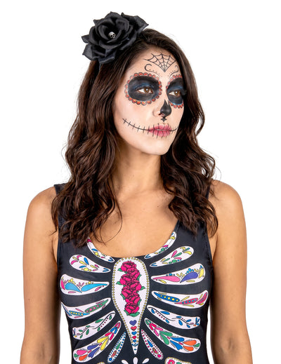 Musta Dia De Los Muertos ruusupanta - Halloweenasusteet