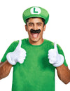 Set accessoires Luigi™ pour adulte vert et blanc avec casquette, moustache et gants