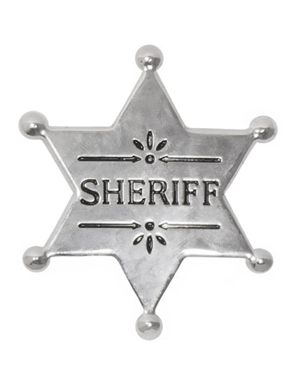 Étoile de shérif argentée du set d'accessoires de cowboy