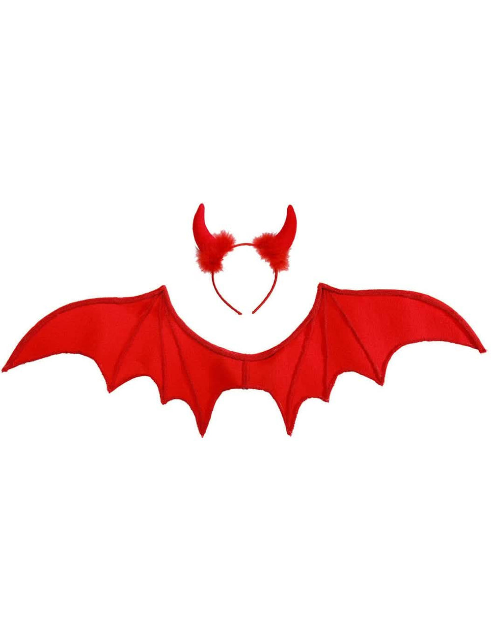 Paholaisen punaiset siivet ja sarvet halloween-setti