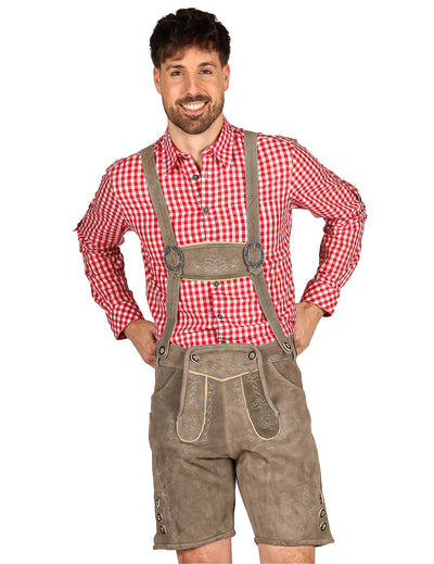 Perinteiset harmaat bayerilaiset premium-shortsit miehille