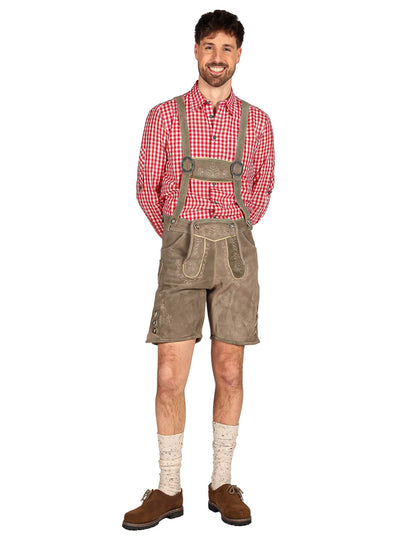 Perinteiset harmaat bayerilaiset premium-shortsit miehille