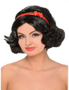 Perruque de conte de fées pour femme noire avec serre-tête rouge