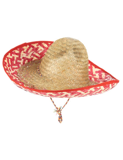 Meksikolainen punainen sombrero-hattu aikuisille