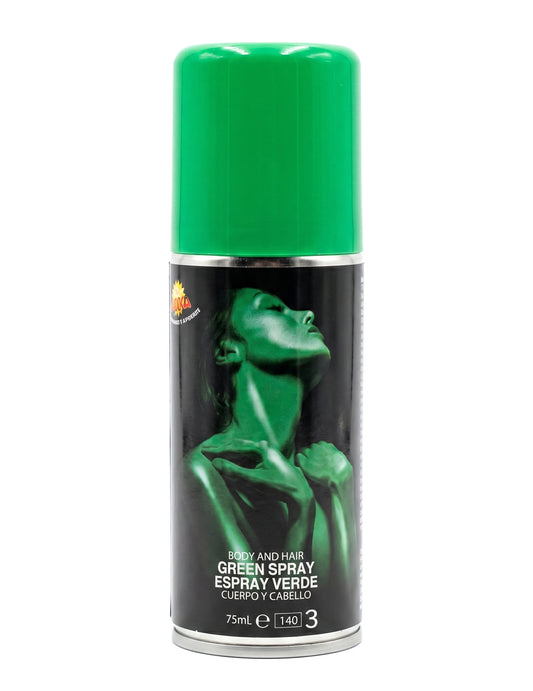 Grøn glitterspray til kroppen 75 ml