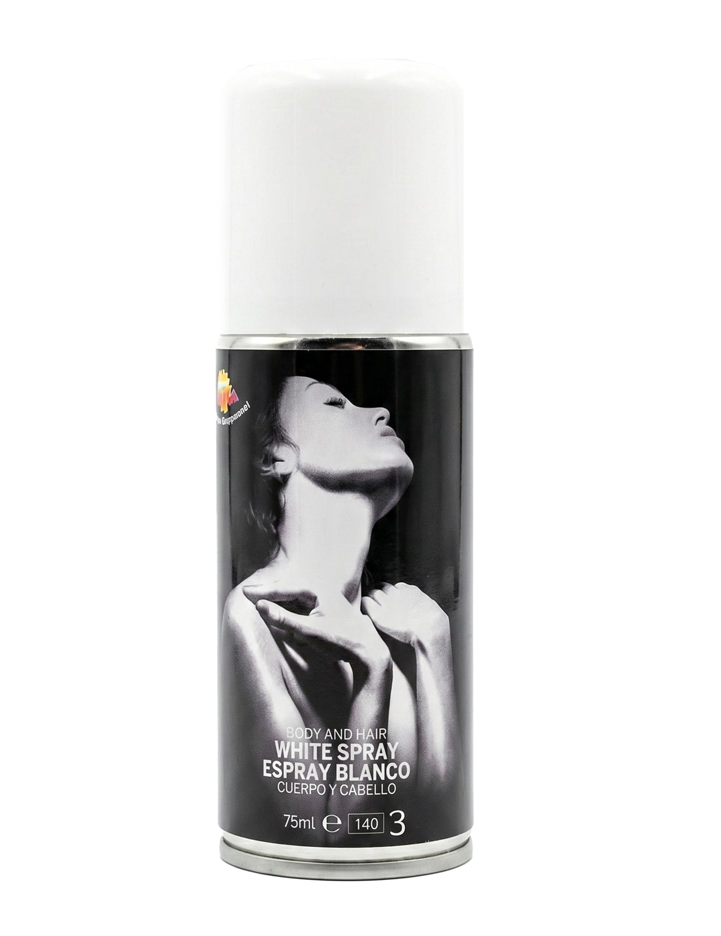 Valkoinen glitter-vartalosuihke 75 ml