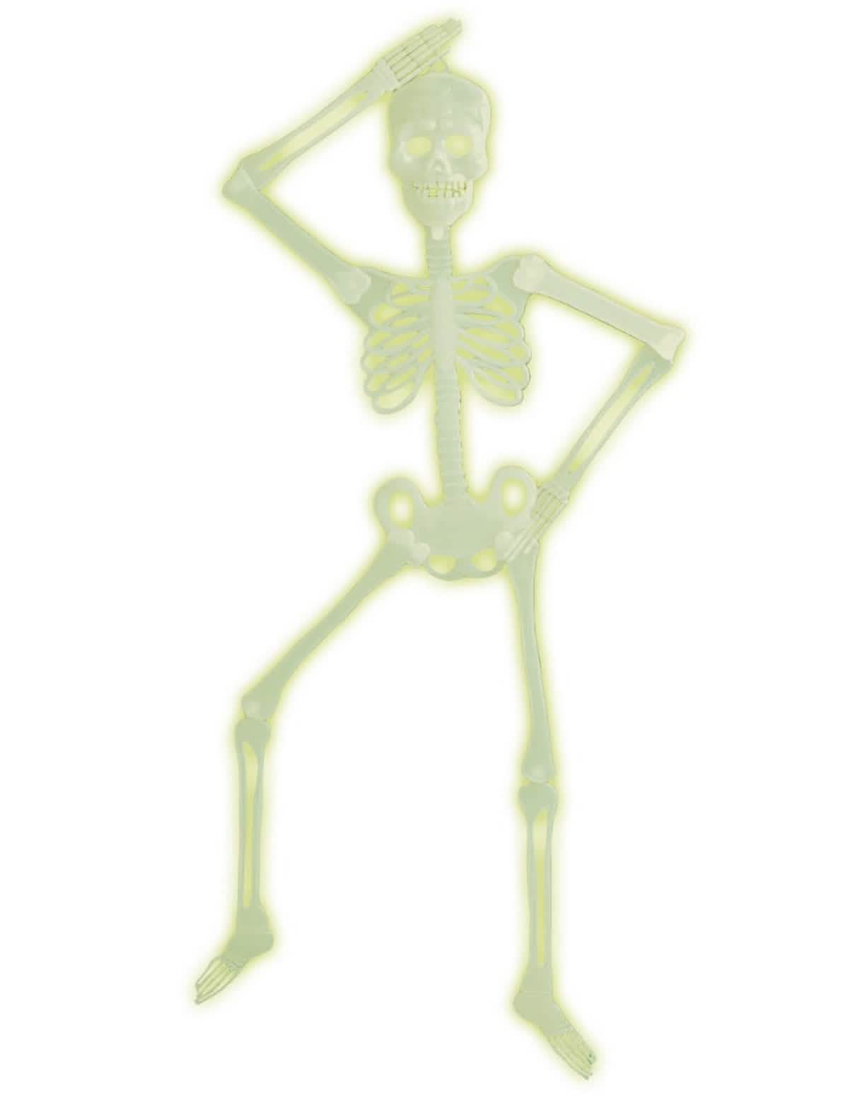 halloween-artikuloitu fosforoiva vihreä luuranko