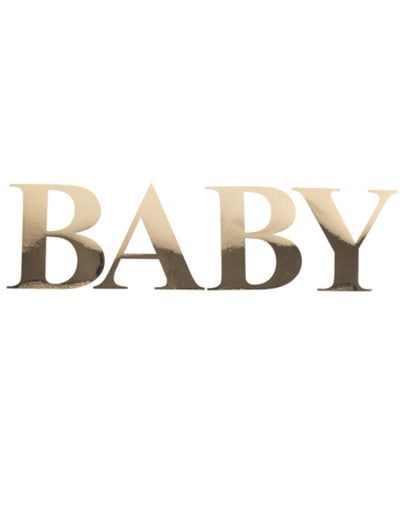 Stickers baby pour baby shower dorées