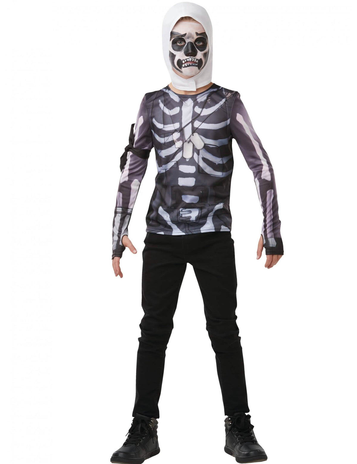 t-paidat ja balaklava Skull Trooper Fortnite™ teinit harmaa ja valkoinen
