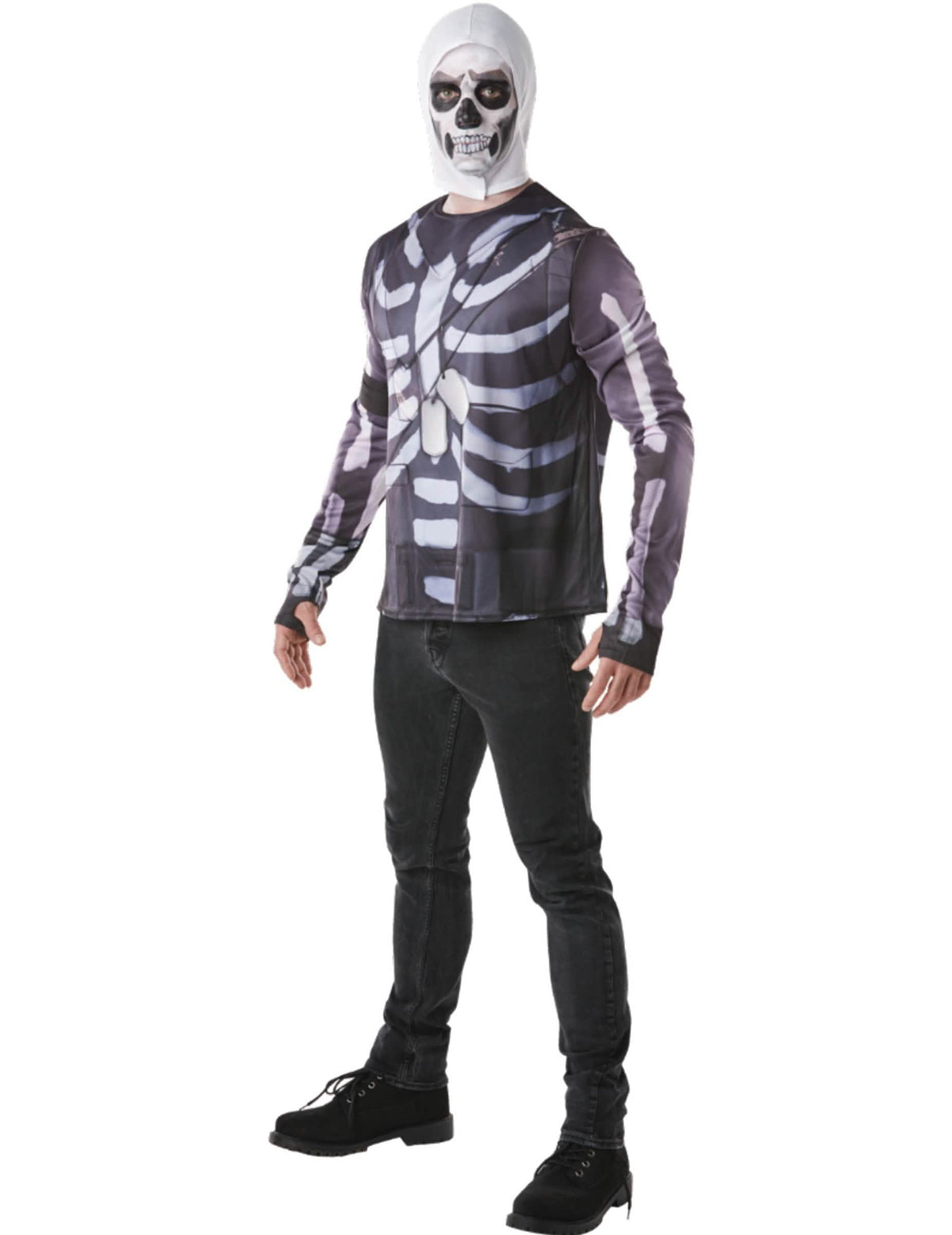 t-paidat ja cagoule Skull Trooper Fortnite™ aikuiset mustavalkoinen luurankokuvioilla