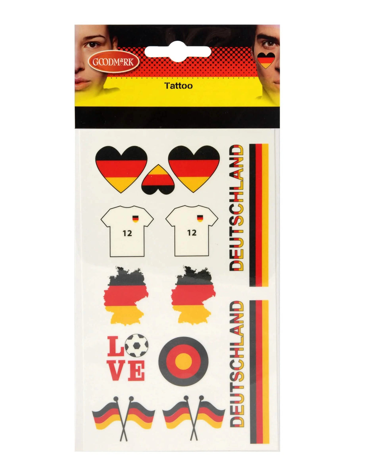 Saksan kannattajien väliaikaiset tatuoinnit