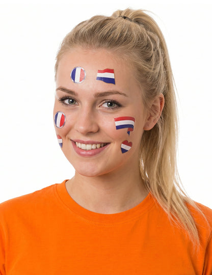 Tatouages temporaires supporter tricolore