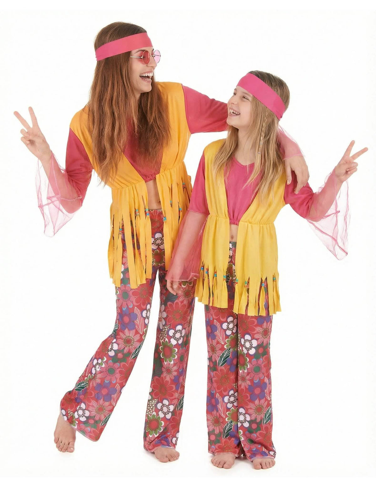 Värikäs hippipari - Pariasu aikuiselle ja lapselle
