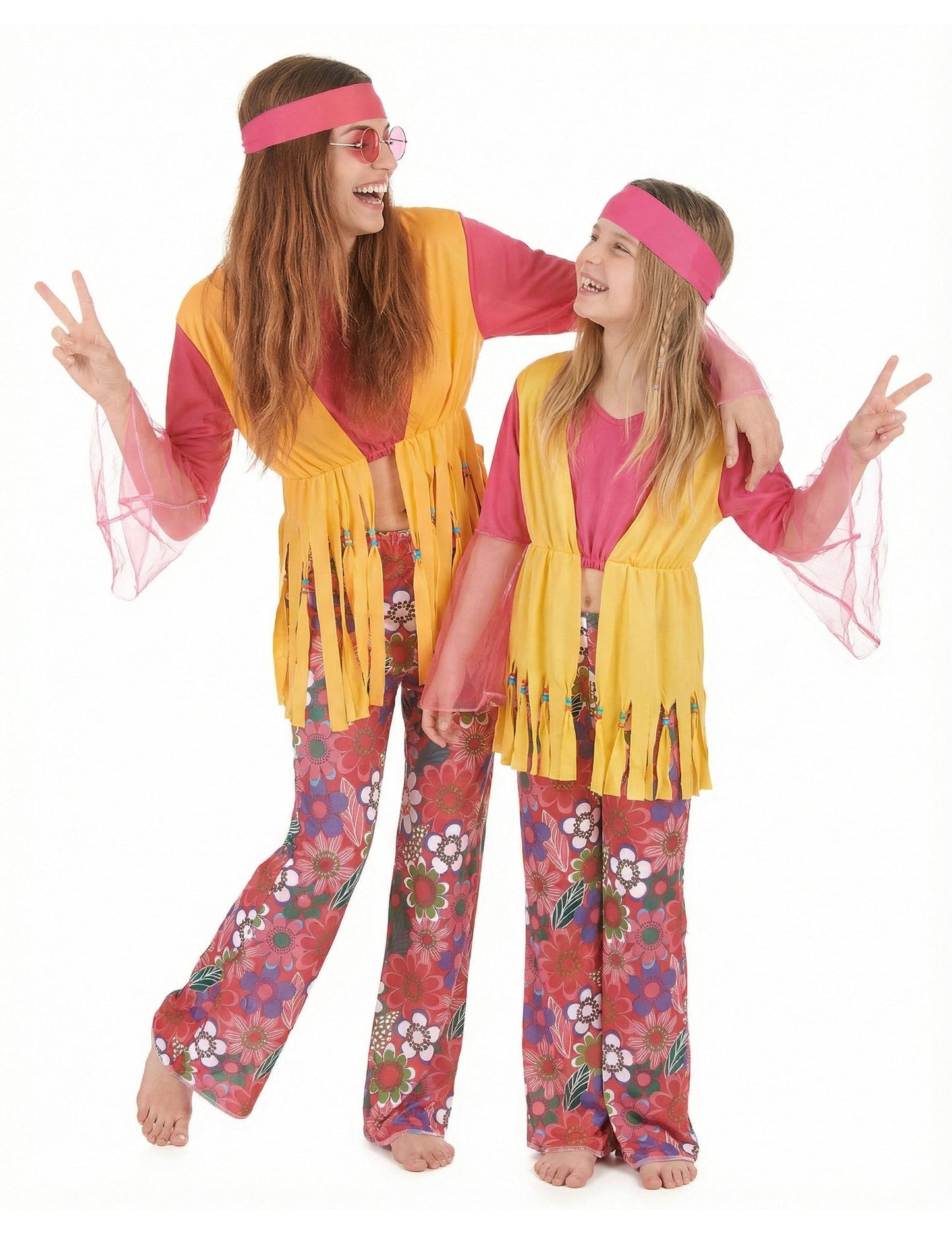 Värikäs hippipari - Pariasu aikuiselle ja lapselle