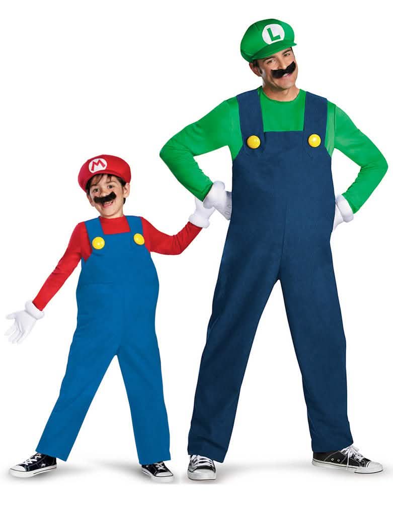 Luigi™ ja Mario™- pariasu isälle ja pojalle