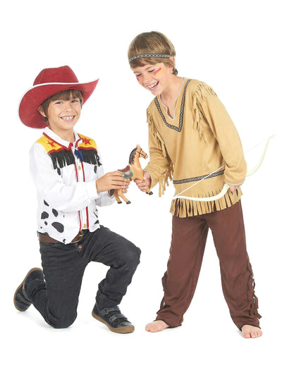 Cowboy- ja intiaanipariasu lapsille