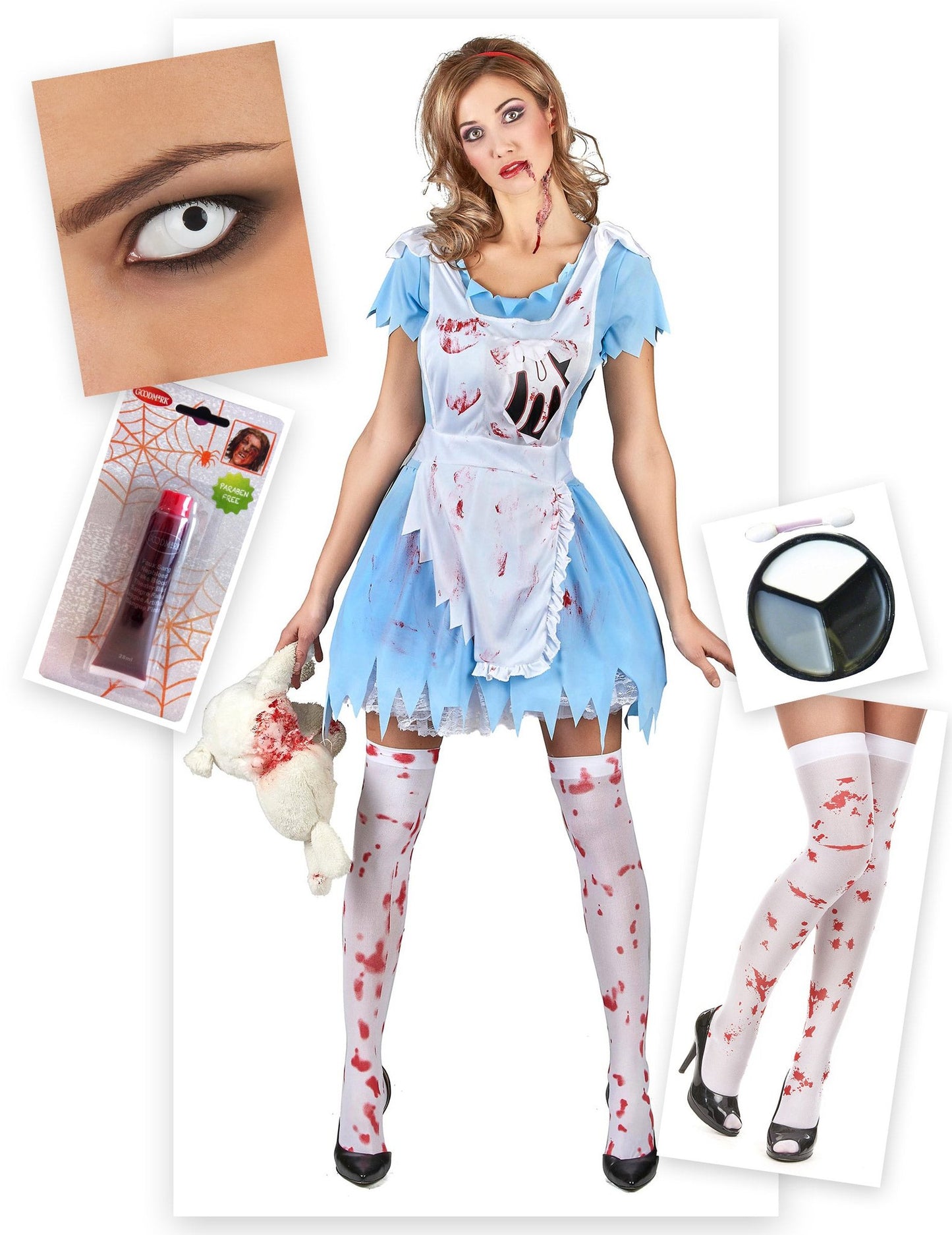 Liisan halloween-naamiaisasusetti naiselle
