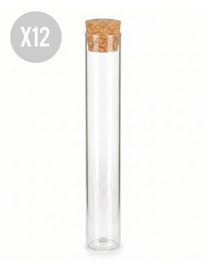 12 lasista koeputkea 15 cm