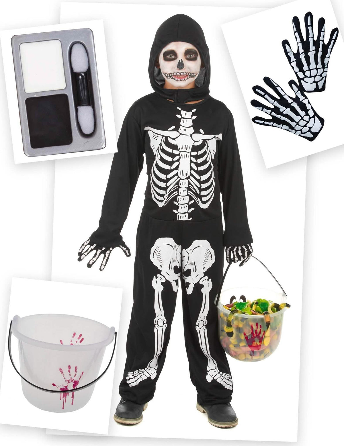 Pojan Halloween luuranko valepuku