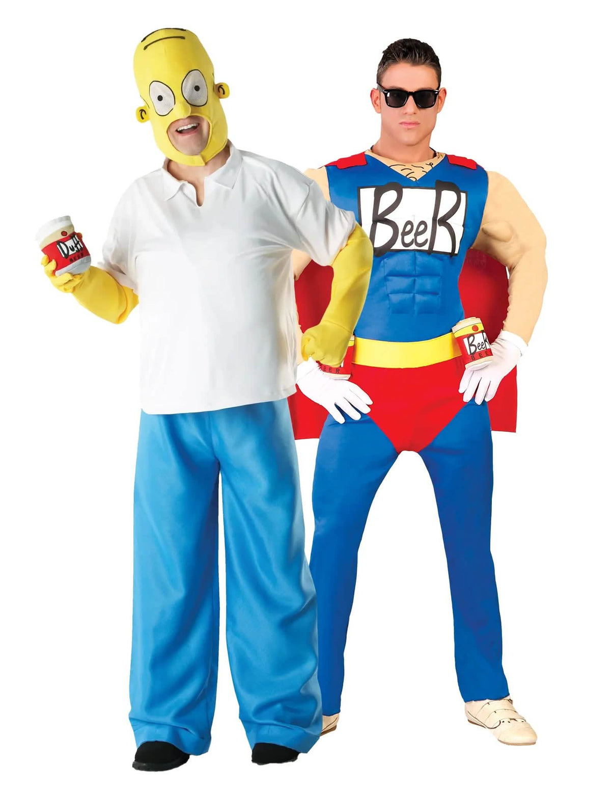 Aikuisten Homer Simpsonin ja Beermanin pariskuntaasu