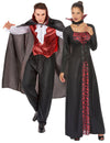 Kauhistuttava vampyyriparipuku punainen Halloween aikuisille