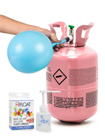 Heliumpullosetti jopa 30 ilmapallolle Hi-Float-toiminnolla