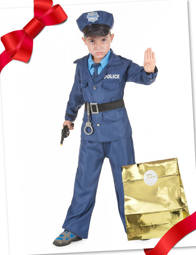Poliisiasu ja asusteet + lahjapaketti