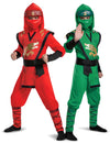 Déguisement de couple LEGACY Ninjago pour enfants rouge et vert
