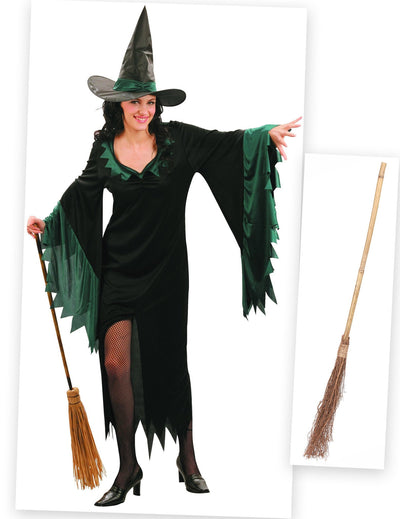 Noita-asu ja luuta - Aikuisten Halloween-setti