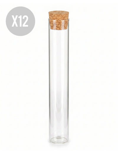 12 lasista koeputkea 15 cm