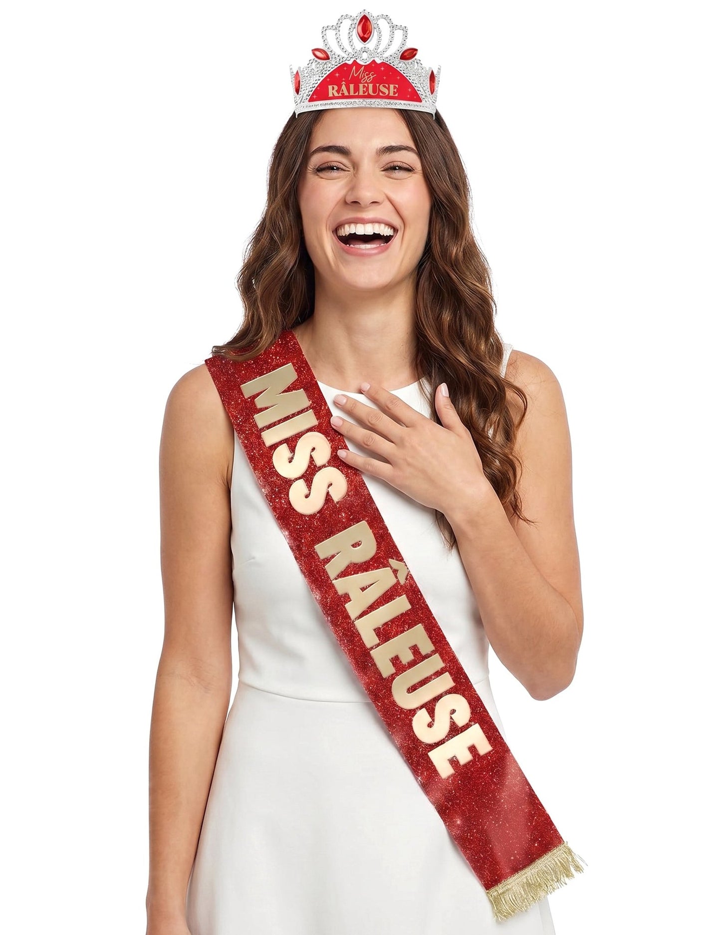 Asustepaketti Miss Valittaja olkanauha ja tiara