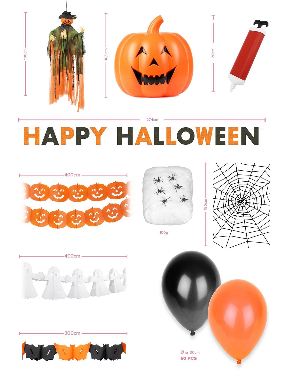 Edullinen Halloween-koristelusarja