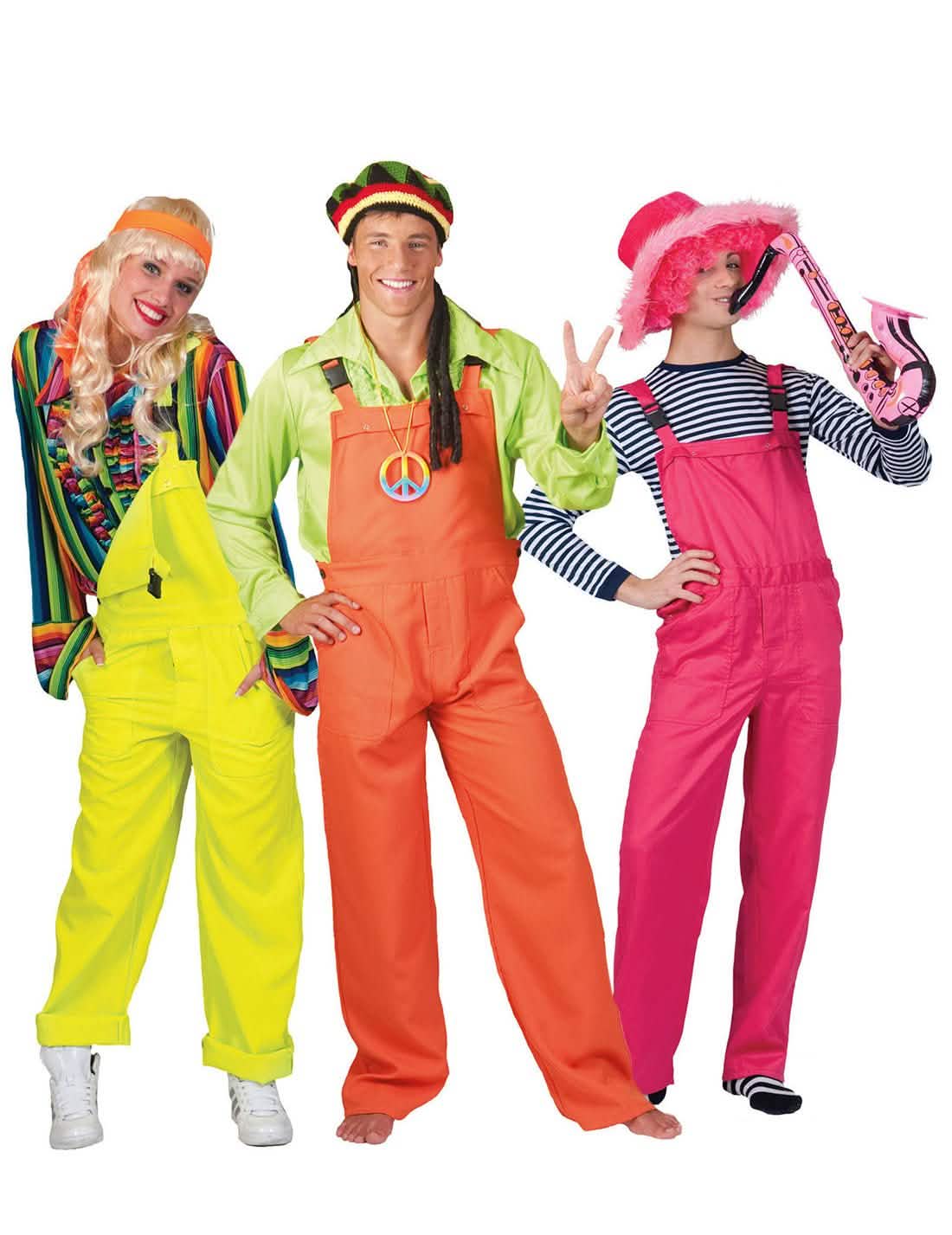 Neontrio -naamiaisasusetti ryhmälle