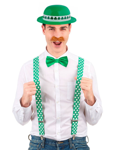 Pakkaa Saint Patrickin hattu ja rusettinauhat aikuisille
