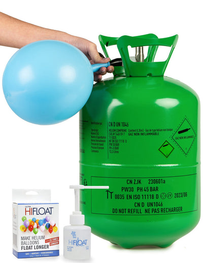Suuri heliumpullosarja jopa 50 ilmapallolle Hi-Float-toiminnolla