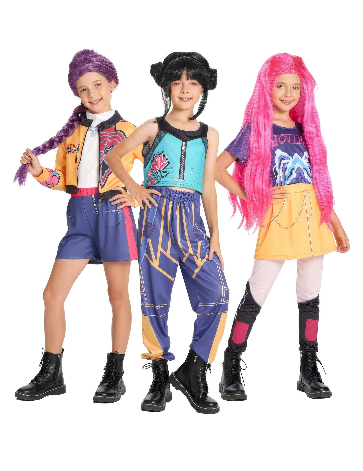 Kpop Demoninmetsästäjät -ryhmänaamiaisasu lapsille