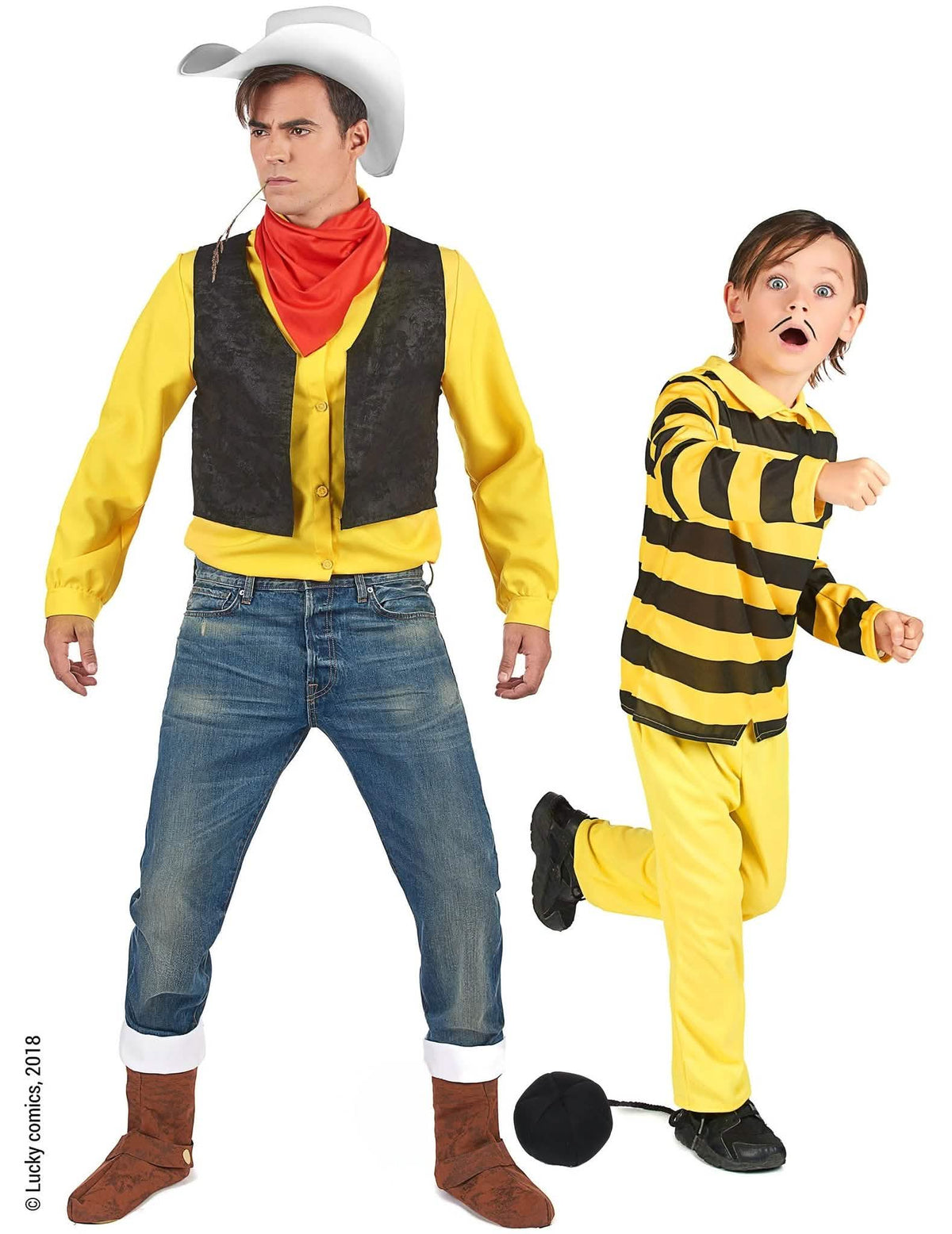 Lucky Luke™ ja Dalton -naamiaisasut lapselle ja aikuiselle