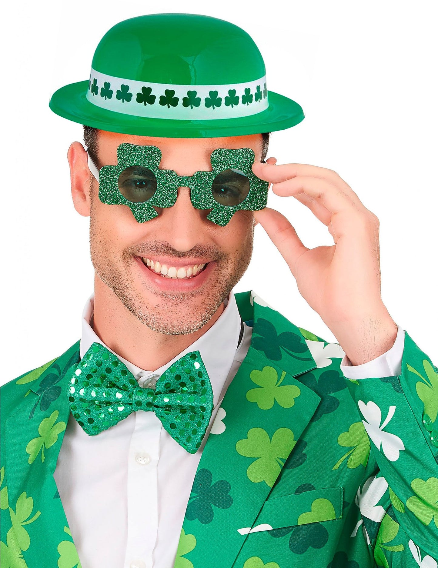 Pakkaa rusetti keilahattu ja Saint Patrick's lasit aikuisille