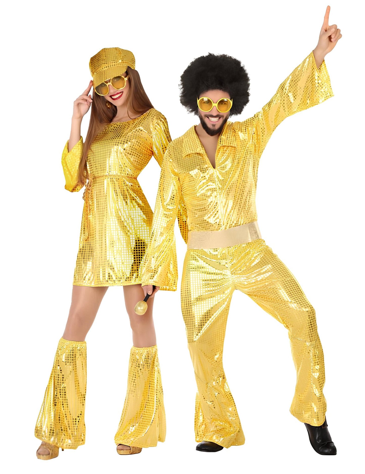 Kultainen disco pariasu aikuisille