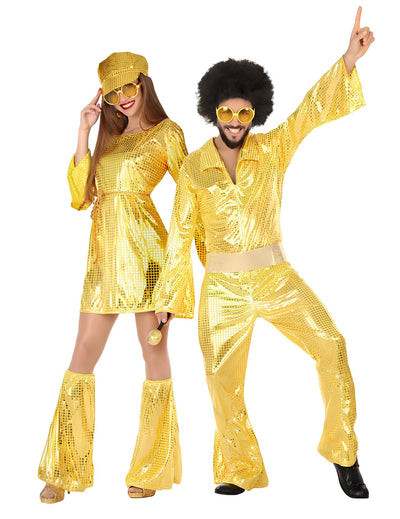 Kultainen disco pariasu aikuisille