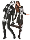 Aikuisten Halloween luuranko-naamiaisasu pariskunnalle