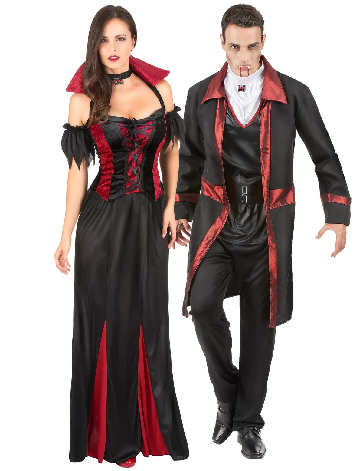 Tyylikäs vampyyriparipuku Halloween aikuisille