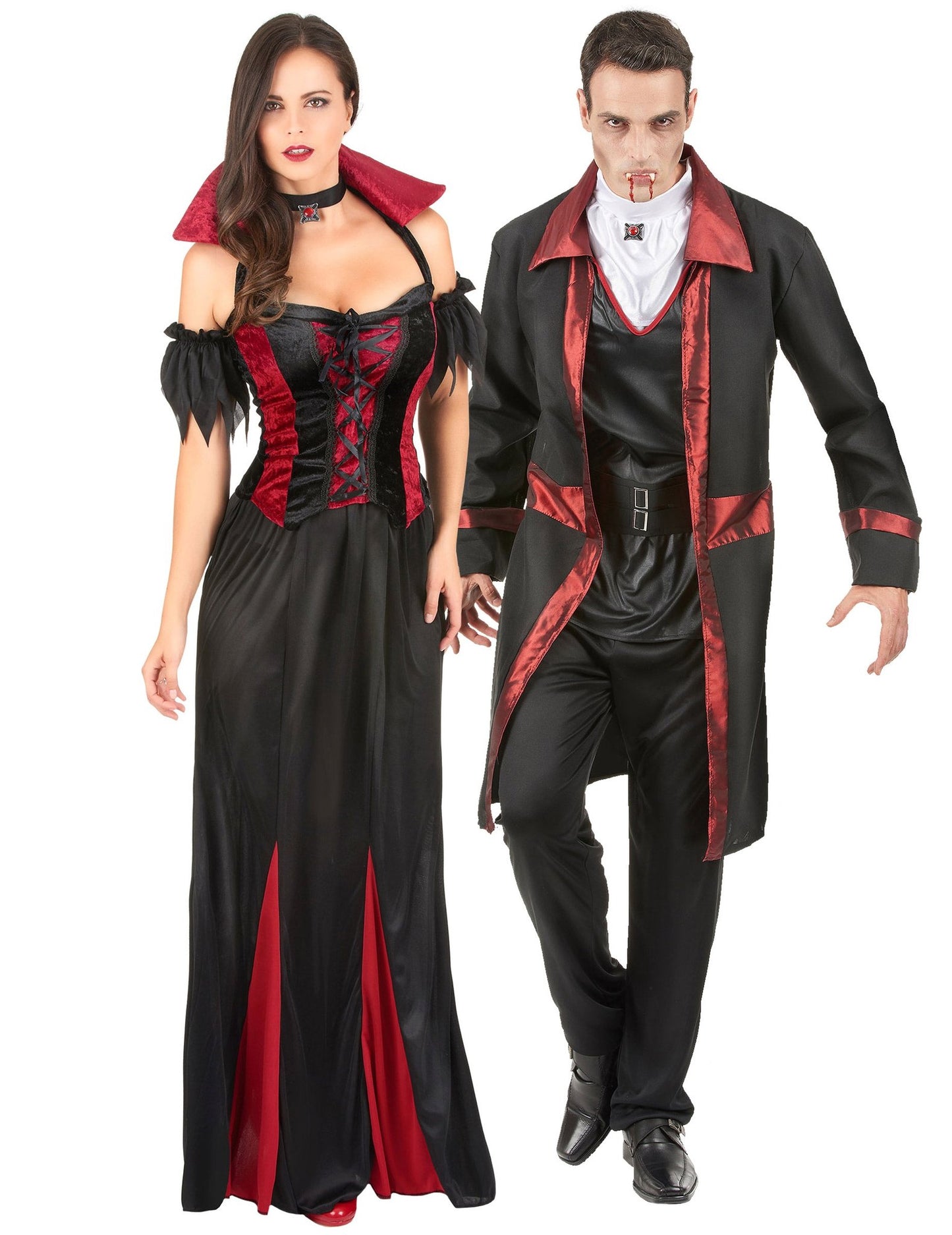 Tyylikäs vampyyriparipuku Halloween aikuisille