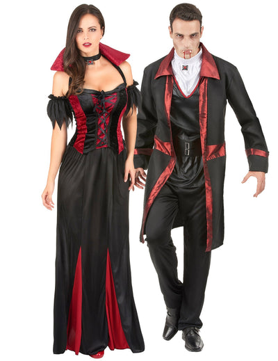 Tyylikäs vampyyriparipuku Halloween aikuisille
