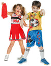 Lasten zombi-cheerleader- ja jalkapalloilijapariskunnan asu