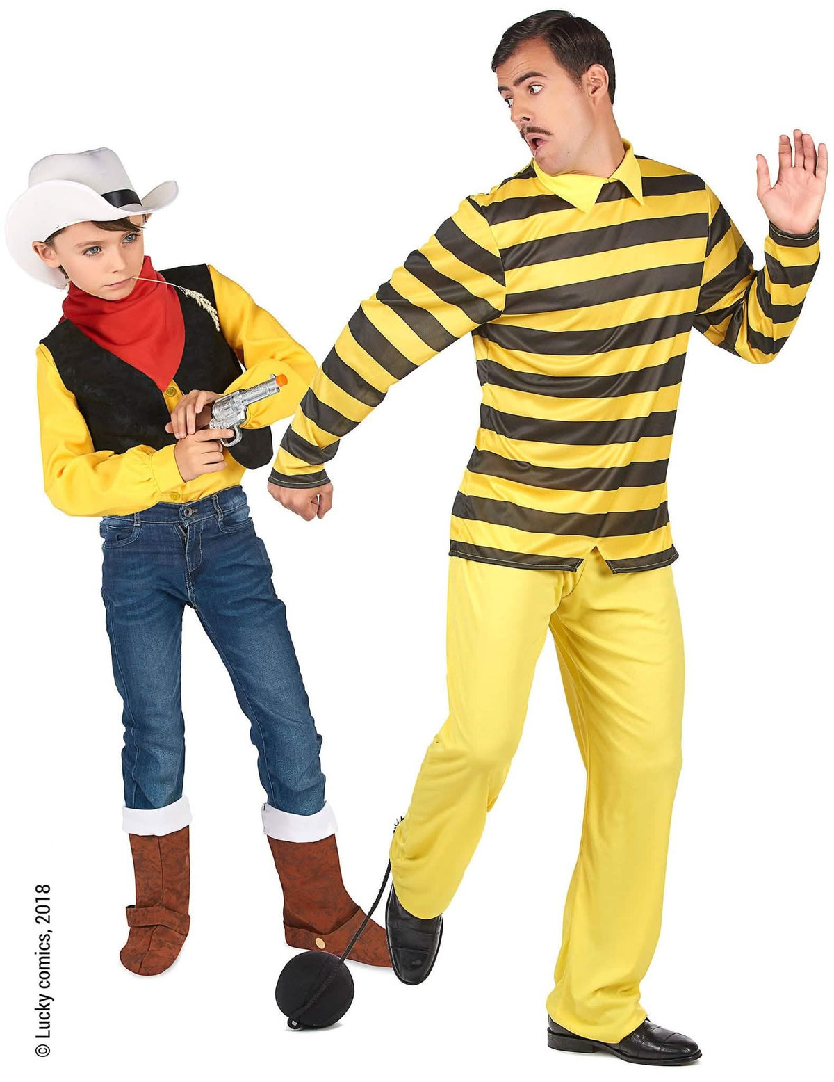 Lucky Luke ja Dalton™ -naamiaisasusetti aikuiselle ja lapselle