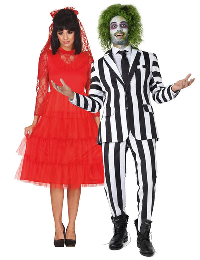 Aikuisten Beetlejuice- ja Red Bride -asu
