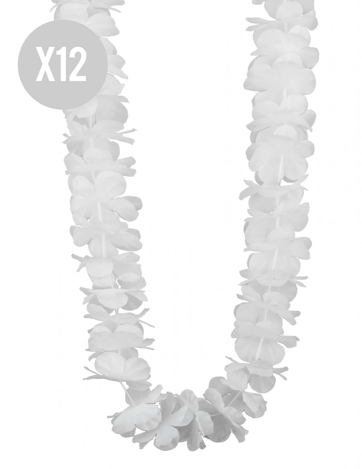 12 valkoista havaijikaulakorua